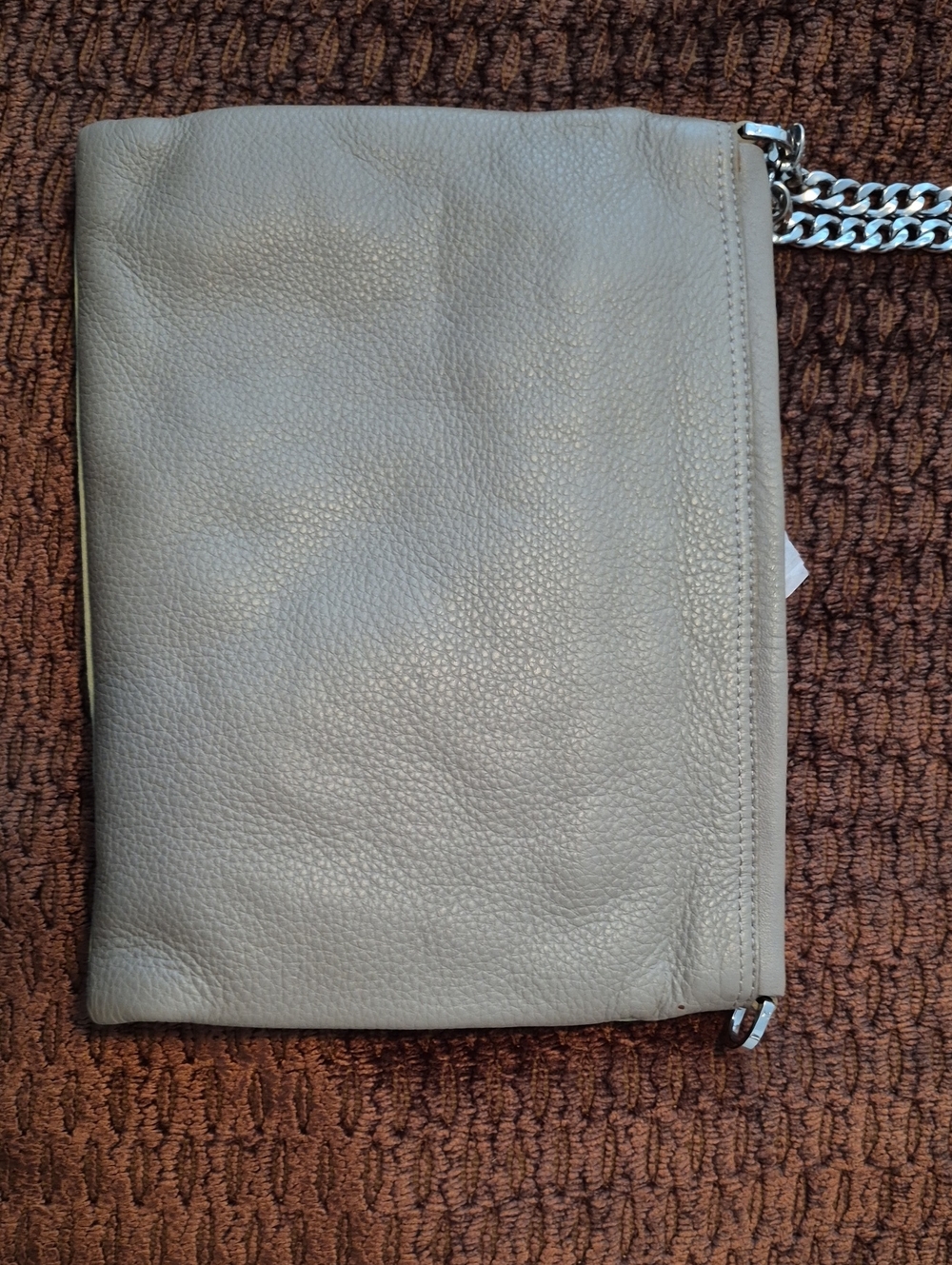 Halston Heritage  Chain Clutch in Green & Gray